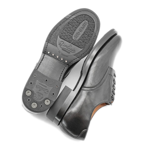 Goodyear welted horsehide Derby shoes with Dr. Sole Supergrip II rubber half soles and heels