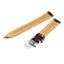 Underside detail on Horween Shell Cordovan leather watch strap