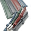 Japanese Shinki Hikaku shell cordovan watch straps by Obbi Good Label available in black, cognac, emerald green and navy blue showing edge finish details