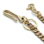 Close-up of OGL Cuban wallet chain featuring solid brass belt hook, O-ring connector and interlocking links.