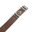 Walnut Horween Shell Cordovan NATO watch strap showing hand-stitching details designed for field watches and mechanical watches
