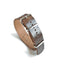 Walnut Horween Shell Cordovan NATO watch strap close-up designed for field watches and mechanical watches