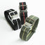 Obbi Good Label Marine Nationale Parachute Watch Strap in olive/yellow showing close-up details