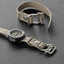 OGL WTC Utility Canvas Strap in cotton duck canvas showing natural colour on the wrist with a Seiko watch