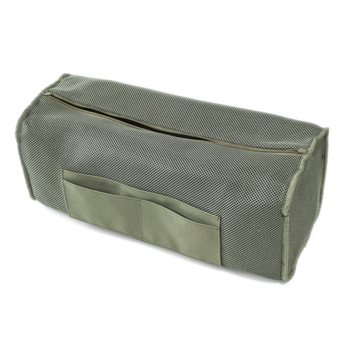 OriGinaLe signature cushion-padded interior construction of OriGinaLe Boston duffle bag showing internal pockets