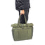Model hand carry OriGinaLe Origo Roll-Top Tote Bag in olive technical canvas in Rugged Gentlemen Shoppe Singapore