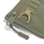 ORIGO Utility Wallet in olive abrasion-resistant technical canvas brass hardware and zipper by Obbi Good Label.