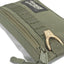 ORIGO Utility Wallet in olive abrasion-resistant technical canvas zipper view by Obbi Good Label.