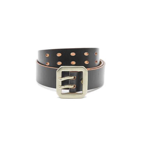 OGL Belt Double-Prong Garrison Leather Belt Hand-Dyed Black