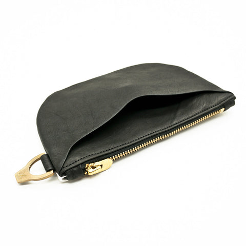 OGL BRAVE HORSEHIDE ZIPPER WALLET BLACK/WHITE