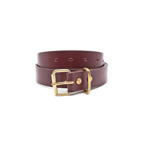 OGL Belt Roller-Buckle Leather Belt Full-Dyed Tan