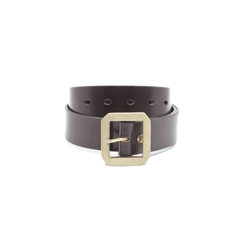 OGL Belt Single-Prong Garrison Leather Belt Full-Dyed Brown