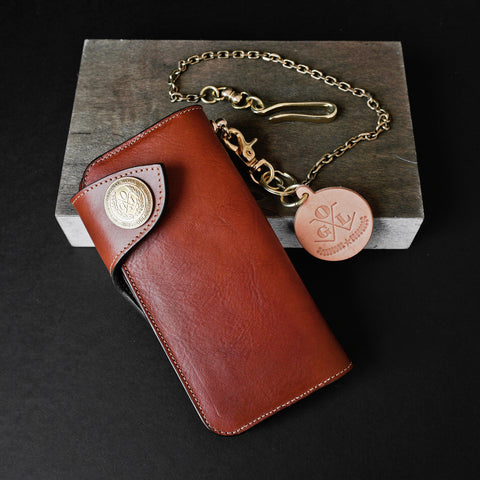 OGL CONDOR LONG LEATHER WALLET YANKEE CUOIO