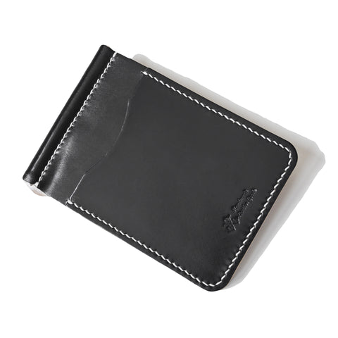 OGL BRAVE Shell Cordovan Moneyclip Black - Handstitched