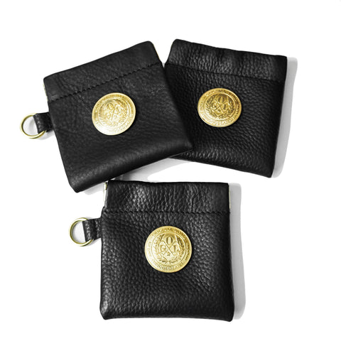 OGL ONLY GOOD LIFE SPRING-CLASP LEATHER POUCH