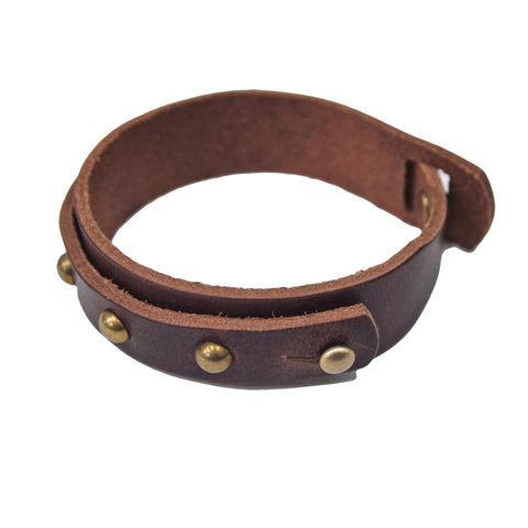 OGL ONLY GOOD LIFE STUDDED LEATHER CUFF