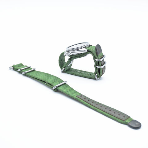 OGL WTC Field Webbing Strap with rugged woven webbing and brushed metal hardware for field watches and mechanical watches