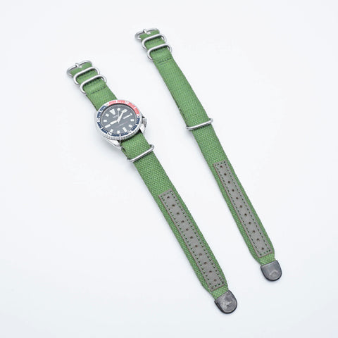 OGL WTC Field Webbing Strap with rugged woven webbing and brushed metal hardware for field watches and mechanical watches